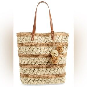 Nordstrom Celeste Straw Packable Tote Bag
